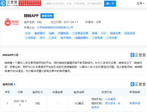 轉(zhuǎn)轉(zhuǎn)完成1億美元D輪融資，小米集團(tuán)領(lǐng)投，二手交易平臺(tái)再迎資本熱潮
